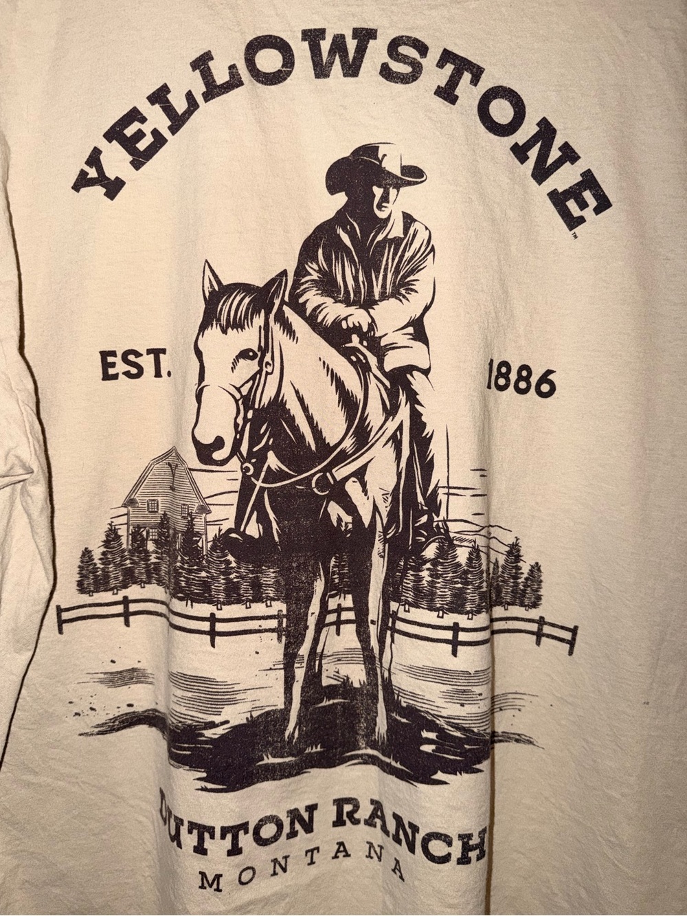 Yellowstone Dutton Ranch 100% Cotton T-Shirt Men’s XL Western Fandom